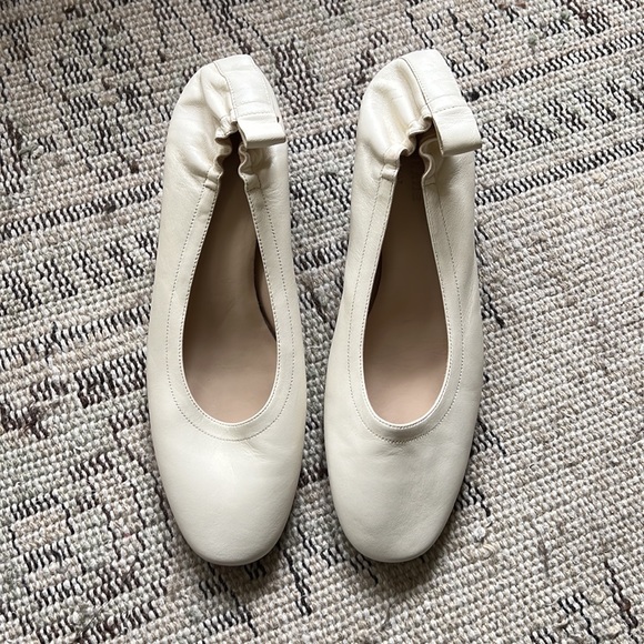 Everlane Day Heels, leather, white, size 10 - Picture 7 of 12